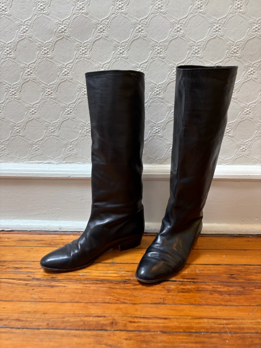 Vintage leather knee high boots